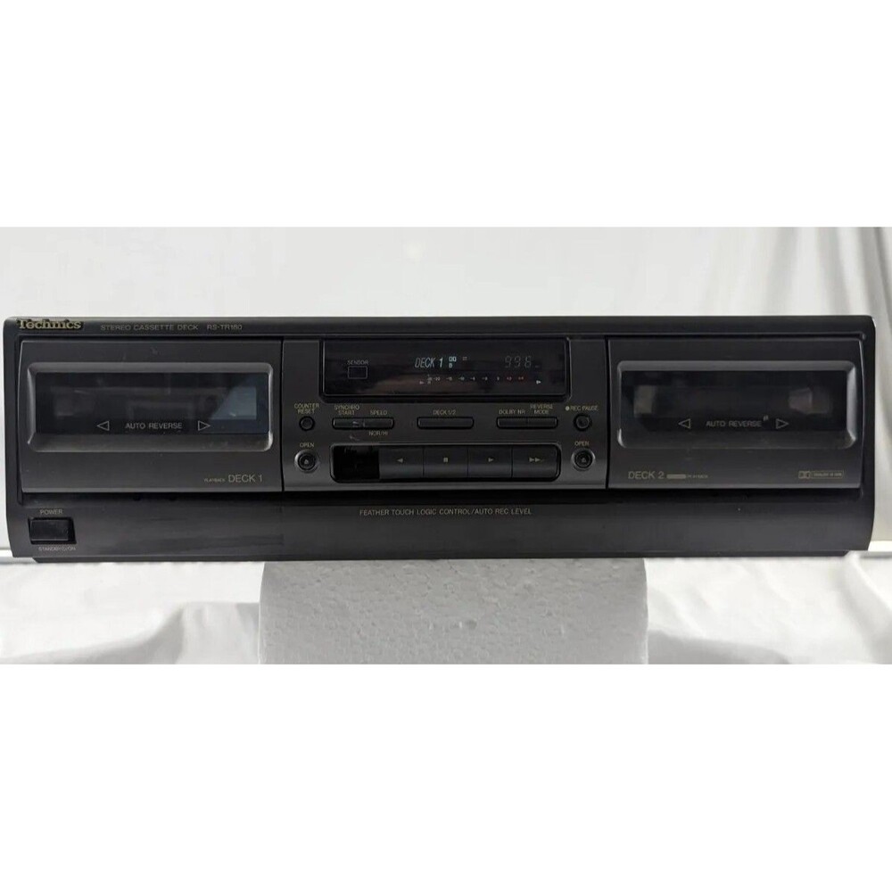 Technics RS-TR180 Stereo Works Double Dual Cassette Play Button Broke